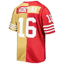 Zennovawear Joe Montana San Francisco 49ers Big & Tall Split Legacy Retired Player Replica Jersey - Scarlet/Gold