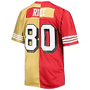 Zennovawear Jerry Rice San Francisco 49ers Big & Tall Split Legacy Retired Player Replica Jersey - Scarlet/Gold