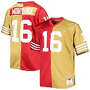 Zennovawear Joe Montana San Francisco 49ers Big & Tall Split Legacy Retired Player Replica Jersey - Scarlet/Gold