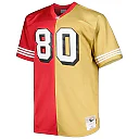 Zennovawear Jerry Rice San Francisco 49ers Big & Tall Split Legacy Retired Player Replica Jersey - Scarlet/Gold