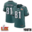 Zennovawear Grant Calcaterra 81 Philadelphia Eagles Super Bowl LIX YOUTH Jersey - Midnight Green