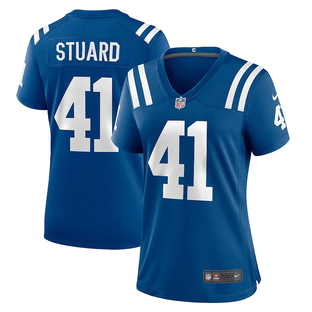 Zennovawear Grant Stuard 41 Indianapolis Colts Women's Game Jersey - Royal