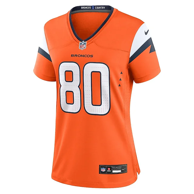 Zennovawear Greg Dulcich 80 Denver Broncos Women's Team Game Jersey - Orange
