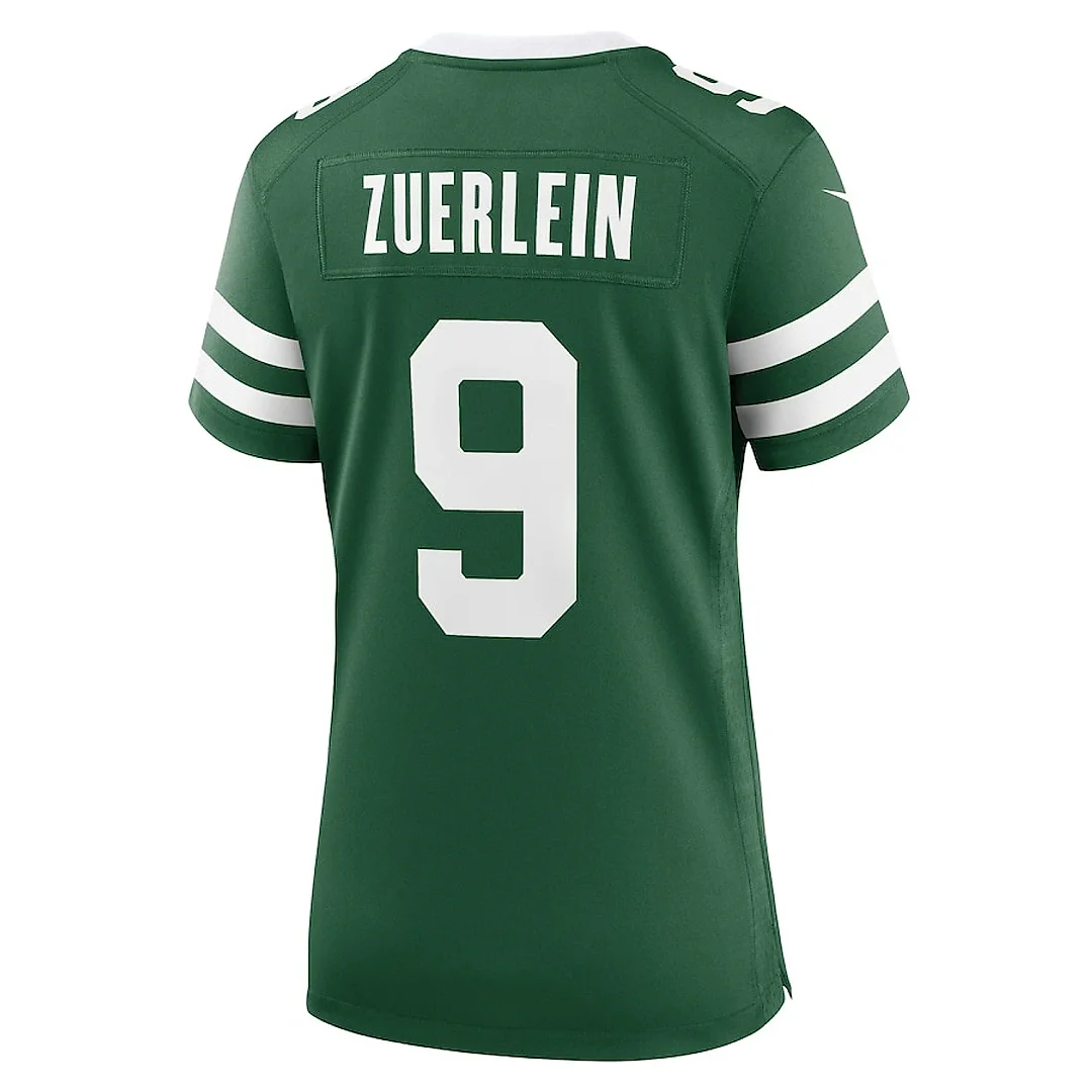 Zennovawear Greg Zuerlein 9 New York Jets Women's Team Game Jersey - Legacy Green