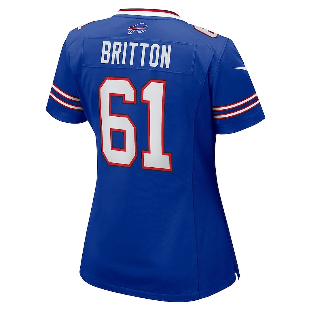 Zennovawear Gunner Britton 61 Buffalo Bills Women's Game Jersey - Royal