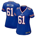 Zennovawear Gunner Britton 61 Buffalo Bills Women's Game Jersey - Royal