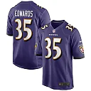 Zennovawear Gus Edwards 35 Baltimore Ravens Men Game Jersey - Purple