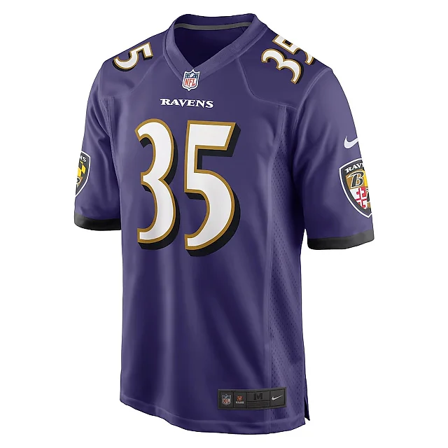 Zennovawear Gus Edwards 35 Baltimore Ravens Men Game Jersey - Purple