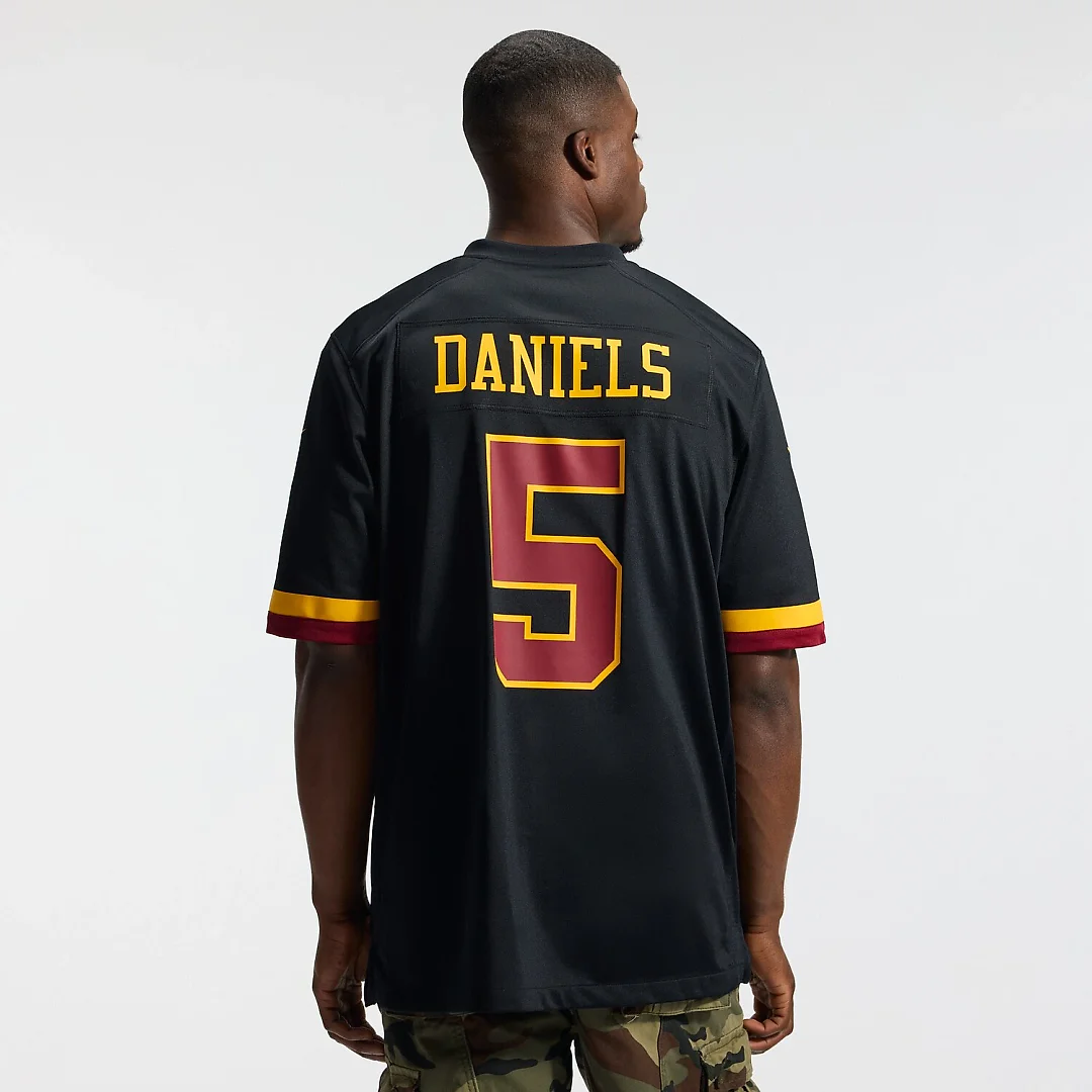 Zennovawear Hail Raiser Jayden Daniels Washington Commanders Alternate Game Jersey - Black