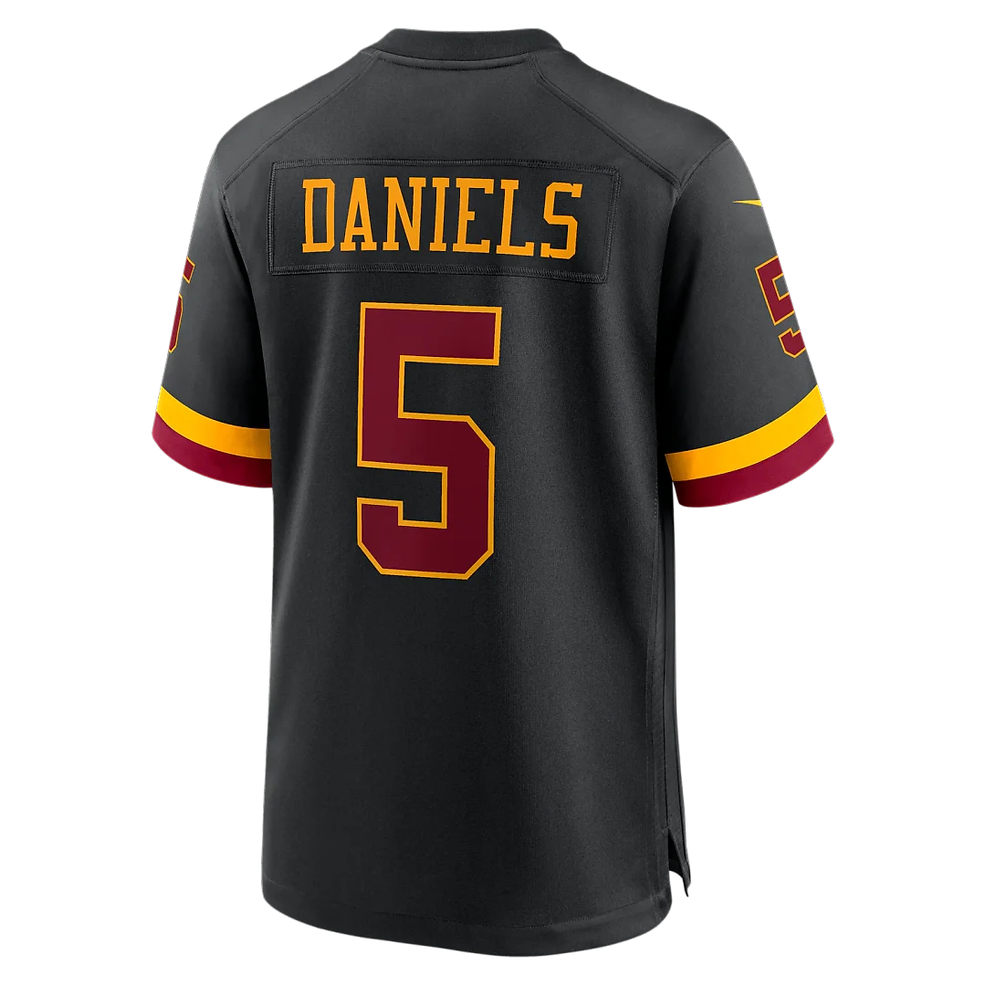 Zennovawear Hail Raiser Jayden Daniels Washington Commanders Alternate Game Jersey - Black