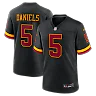 Zennovawear Hail Raiser Jayden Daniels Washington Commanders Alternate Game Jersey - Black