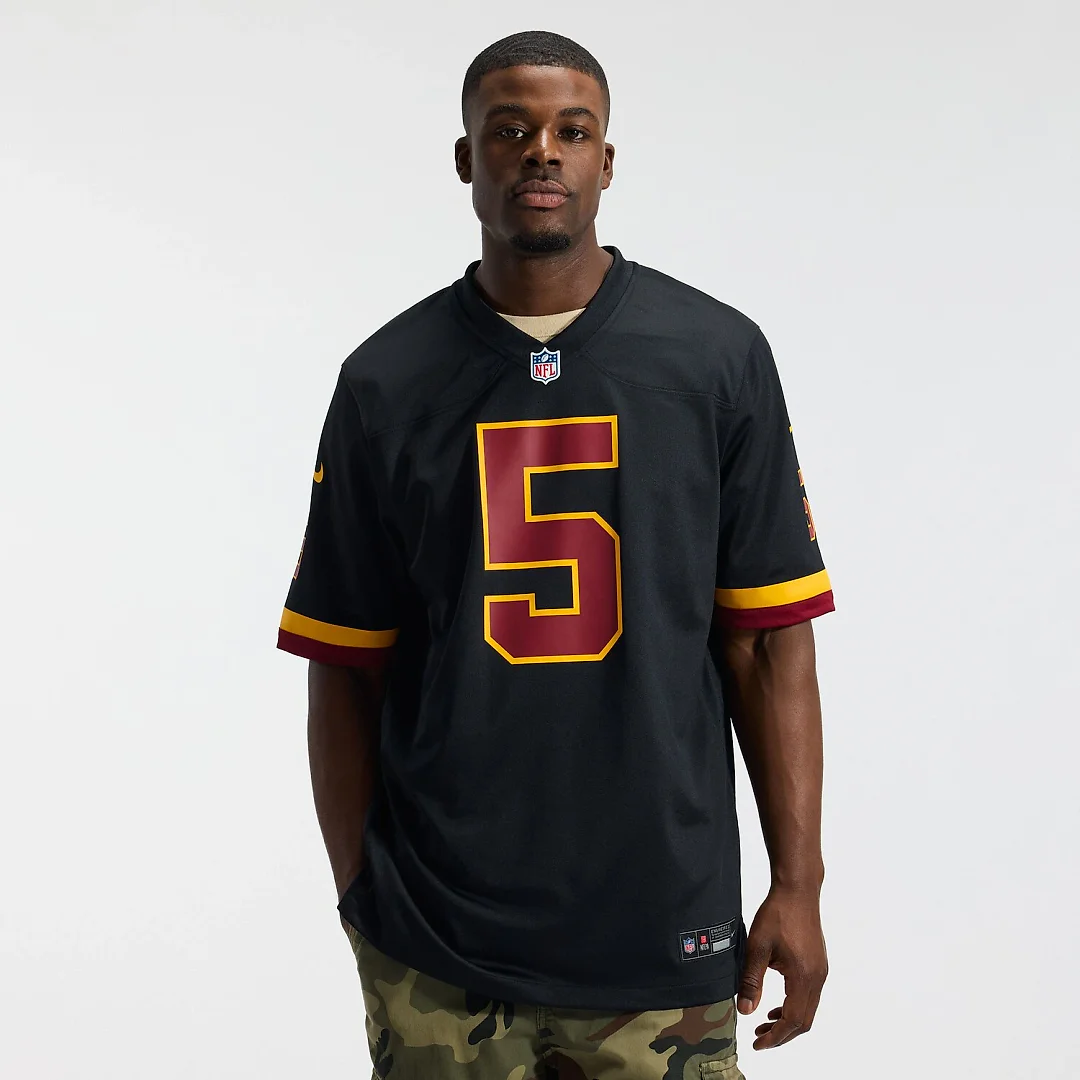 Zennovawear Hail Raiser Jayden Daniels Washington Commanders Alternate Game Jersey - Black
