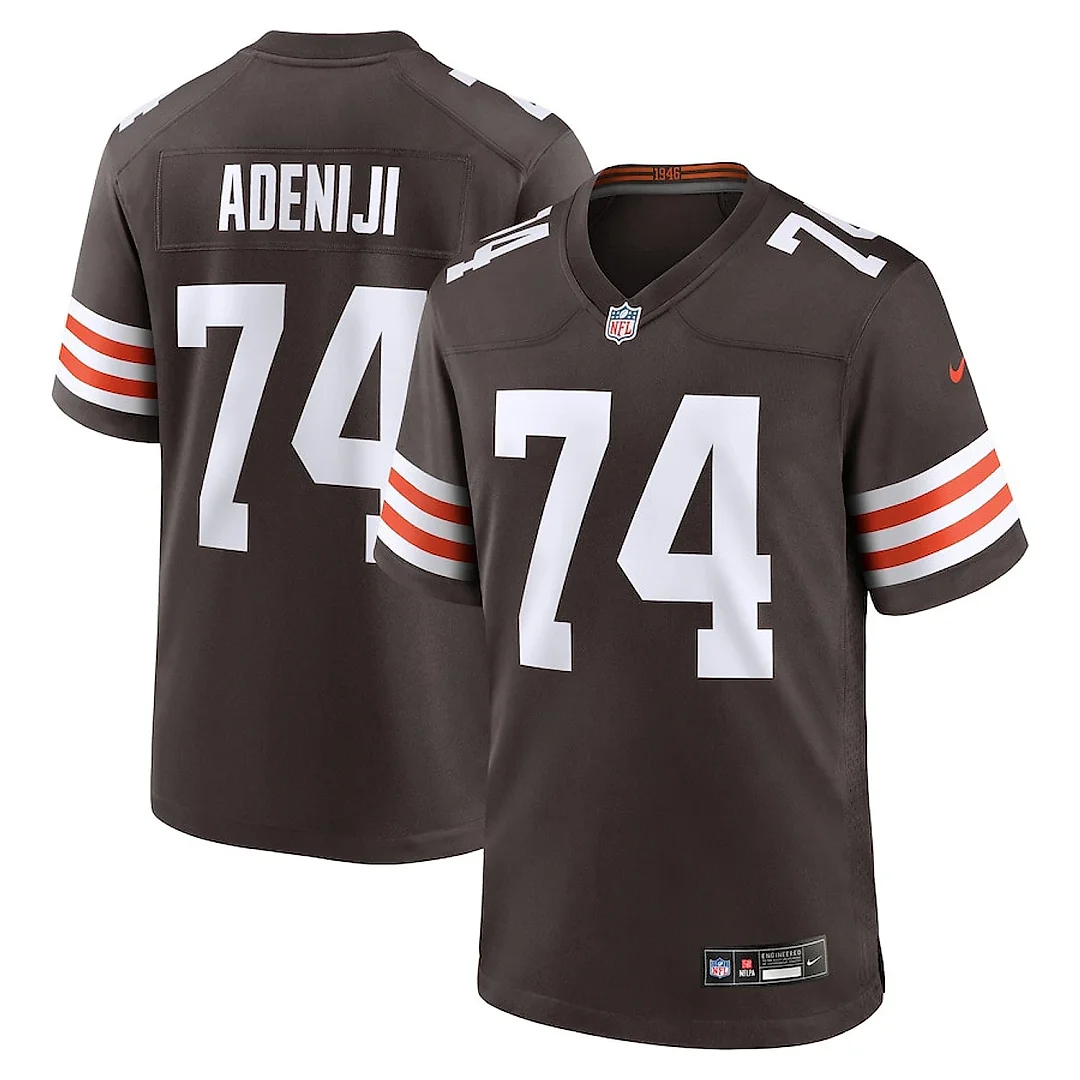 Zennovawear Hakeem Adeniji 74 Cleveland Browns Game Men Jersey - Brown