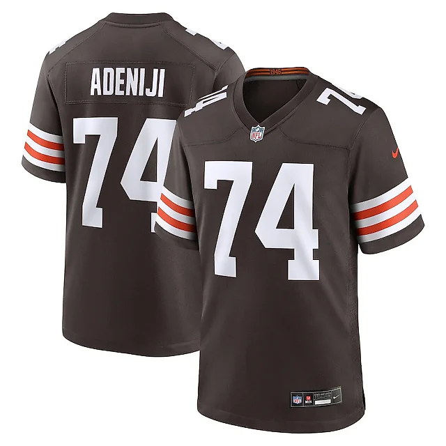 Zennovawear Hakeem Adeniji 74 Cleveland Browns Game Men Jersey - Brown