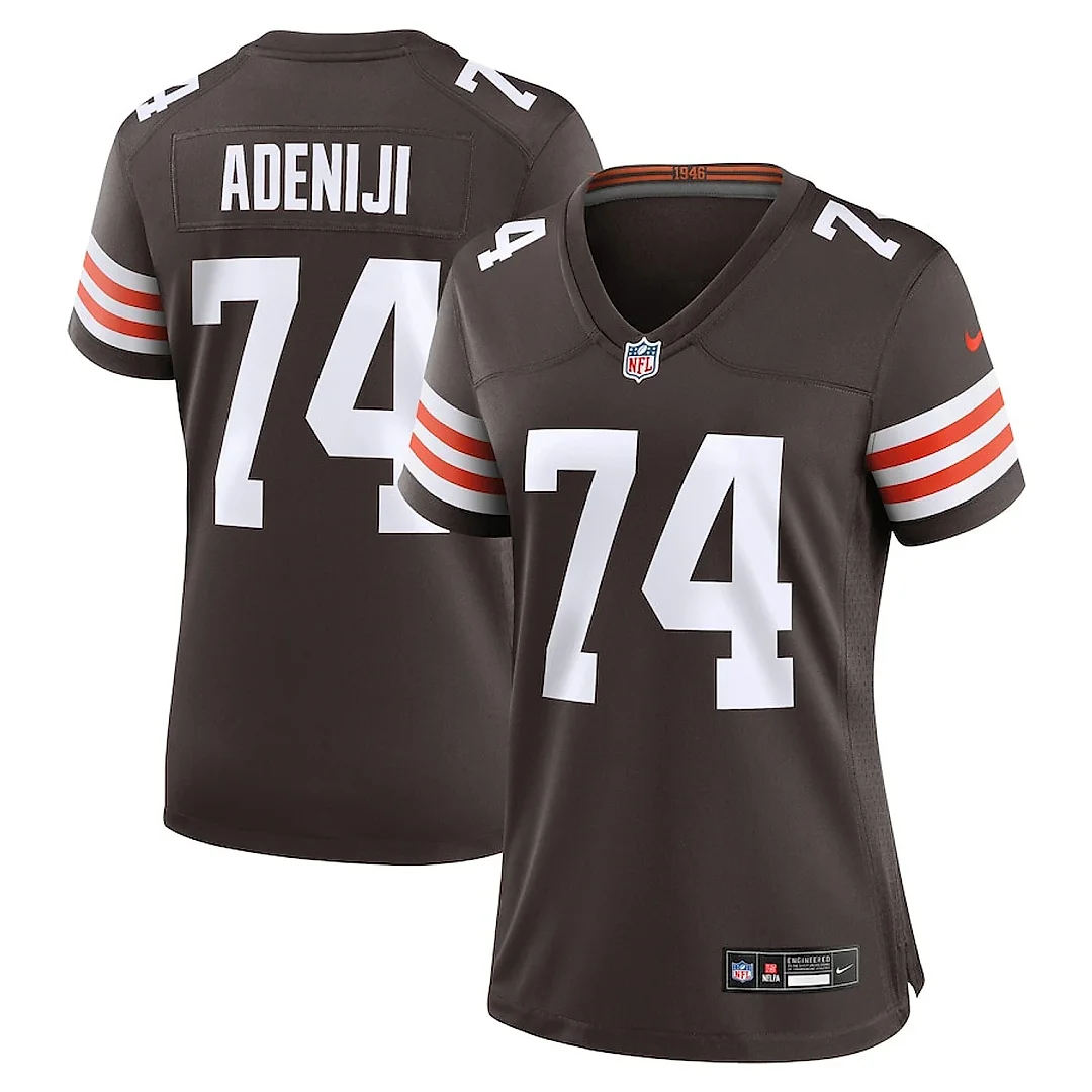 Zennovawear Hakeem Adeniji 74 Cleveland Browns Women's Game Jersey - Brown