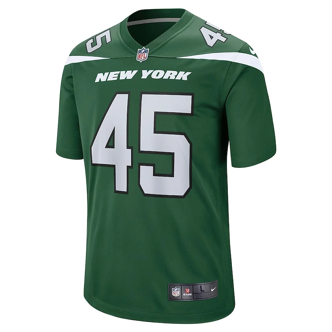 Zennovawear Hamsah Nasirildeen 45 New York Jets Men Game Jersey - Gotham Green