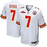 Zennovawear Harrison Butker 7 Kansas City Chiefs AFC Champions Patch Game Men Jersey - White