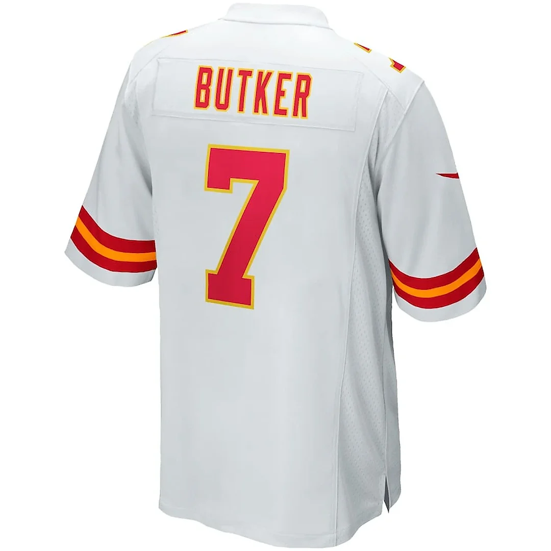 Zennovawear Harrison Butker 7 Kansas City Chiefs Game Men Jersey - White