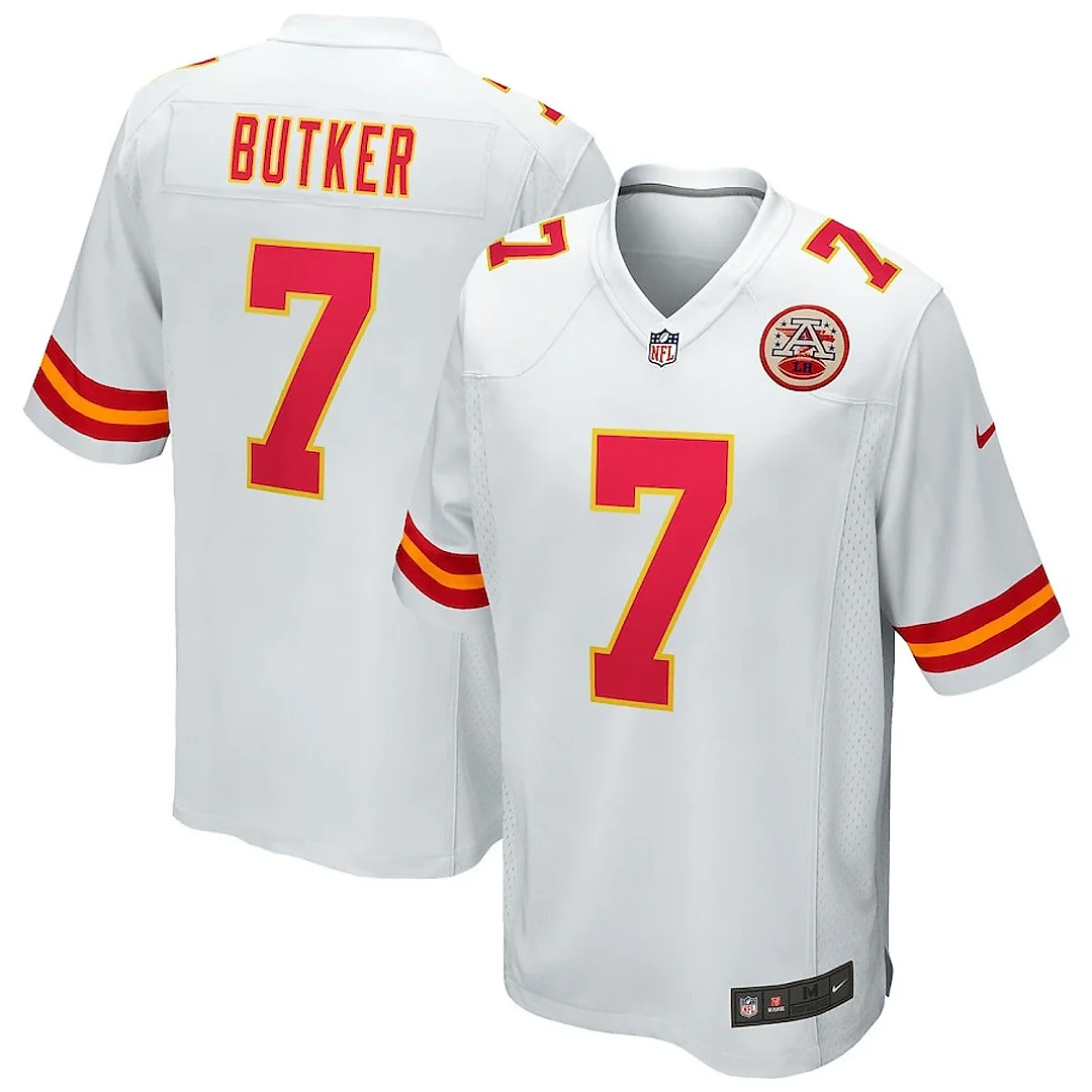 Zennovawear Harrison Butker 7 Kansas City Chiefs Game Men Jersey - White