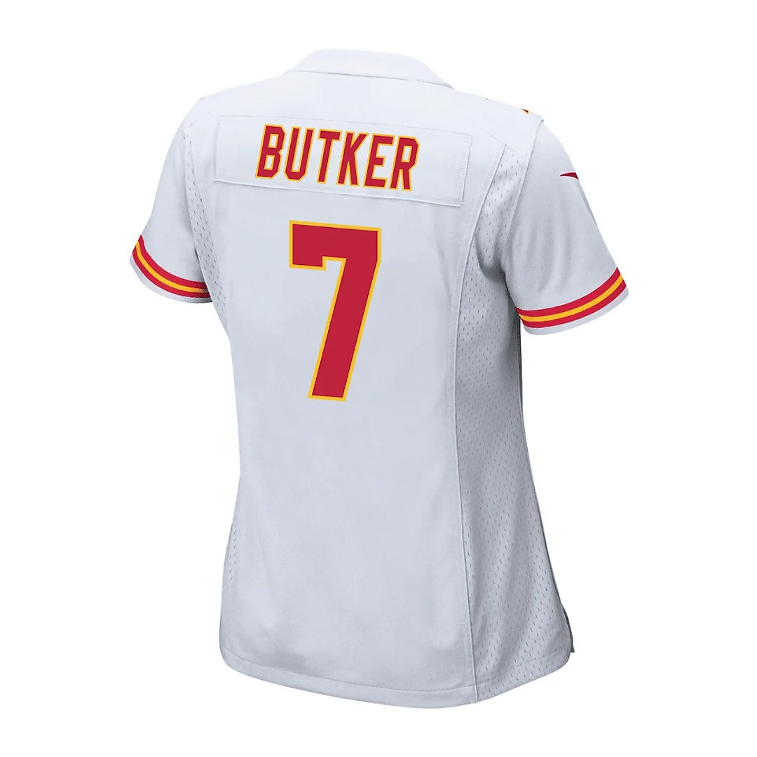 Zennovawear Harrison Butker 7 Kansas City Chiefs Game Women Jersey - White
