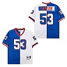 Zennovawear Harry Carson 53 New York Giants Two-Toned Throwback Men Jersey - Blue/White