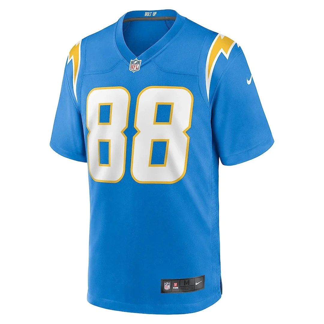 Zennovawear Hayden Hurst 88 Los Angeles Chargers Team Game Men Jersey - Powder Blue