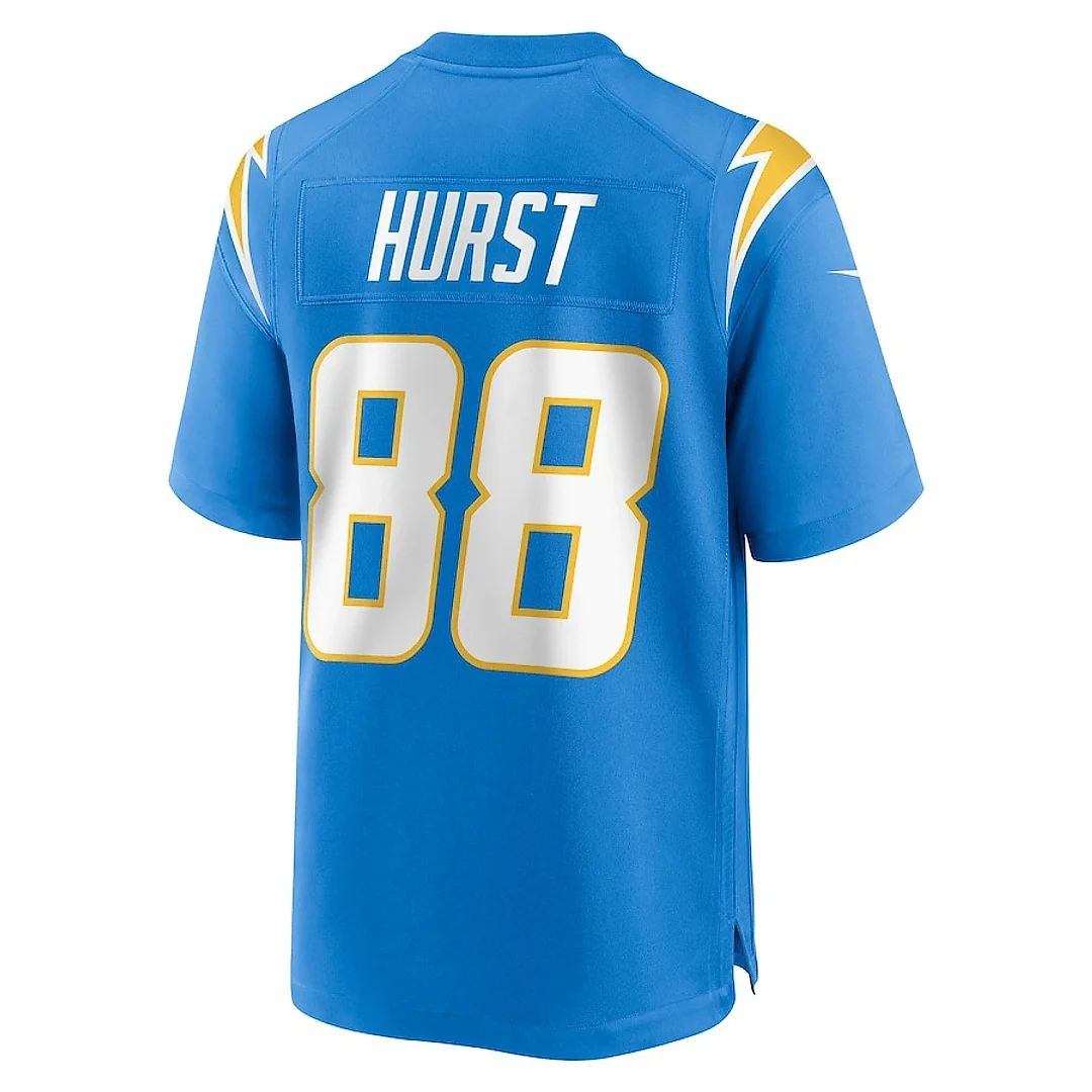 Zennovawear Hayden Hurst 88 Los Angeles Chargers Team Game Men Jersey - Powder Blue