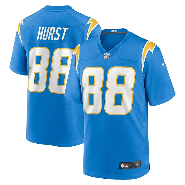 Zennovawear Hayden Hurst 88 Los Angeles Chargers Team Game Men Jersey - Powder Blue
