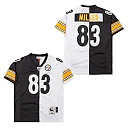 Zennovawear Heath Miller 83 Pittsburgh Steelers Two-Toned Retro Throwback Men Jersey - Black/White