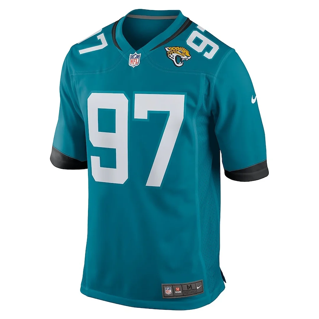 Zennovawear Henry Mondeaux 97 Jacksonville Jaguars Game Men Jersey - Teal