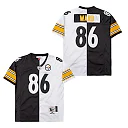 Zennovawear Hines Ward 86 Pittsburgh Steelers Two-Toned Retro Throwback Men Jersey - Black/White