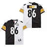 Zennovawear Hines Ward 86 Pittsburgh Steelers Two-Toned Retro Throwback Men Jersey - Black/White