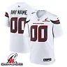 Zennovawear Houston Texans AFC Championship Patch Game Men Custom Jersey - White