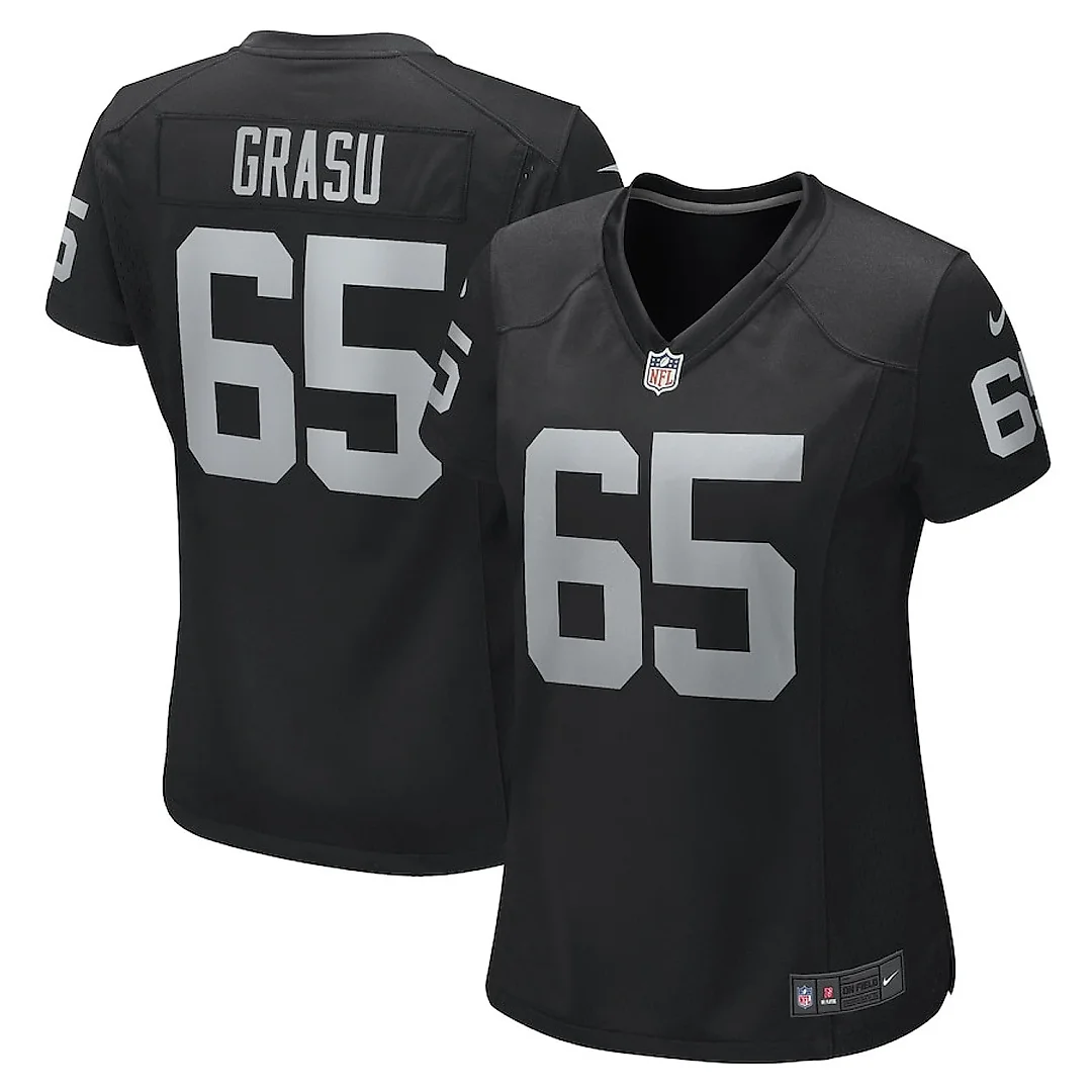 Zennovawear Hroniss Grasu 65 Las Vegas Raiders Women's Team Game Jersey - Black