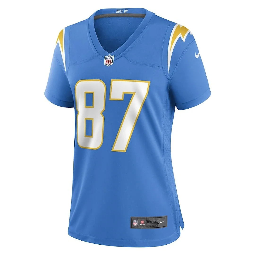 Zennovawear Hunter Kampmoyer 87 Los Angeles Chargers Women Game Jersey - Powder Blue