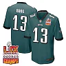 Zennovawear Ian Book 13 Philadelphia Eagles Super Bowl LIX Champions Patch Game Men Jersey - Midnight Green