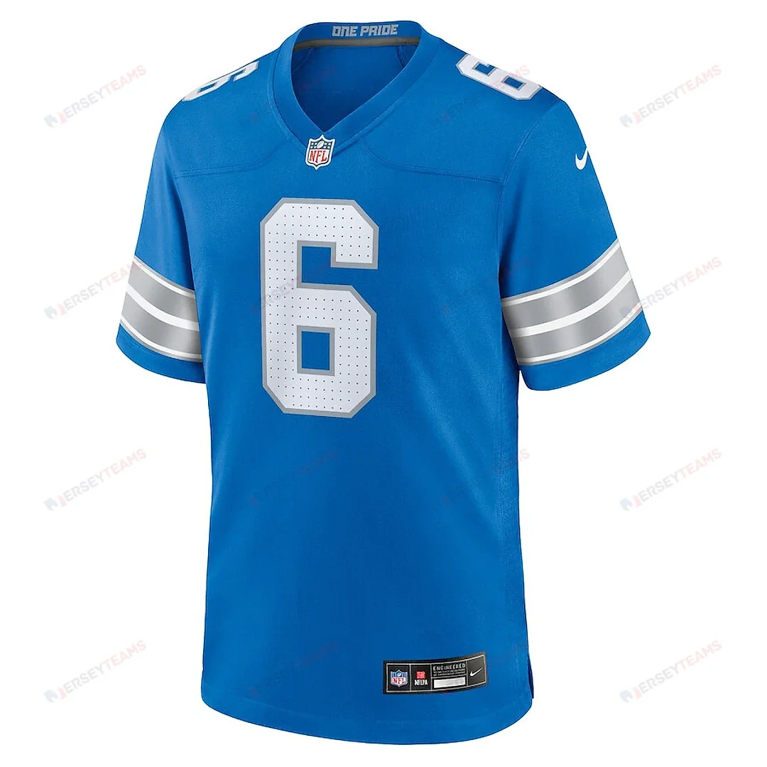 Zennovawear Ifeatu Melifonwu 6 Detroit Lions Team Game Men Jersey - Blue