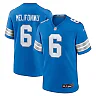 Zennovawear Ifeatu Melifonwu 6 Detroit Lions Team Game Men Jersey - Blue