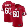 Zennovawear Ilm Manning 60 San Francisco 49ers NFC Champions Patch Game Men Jersey - Scarlet