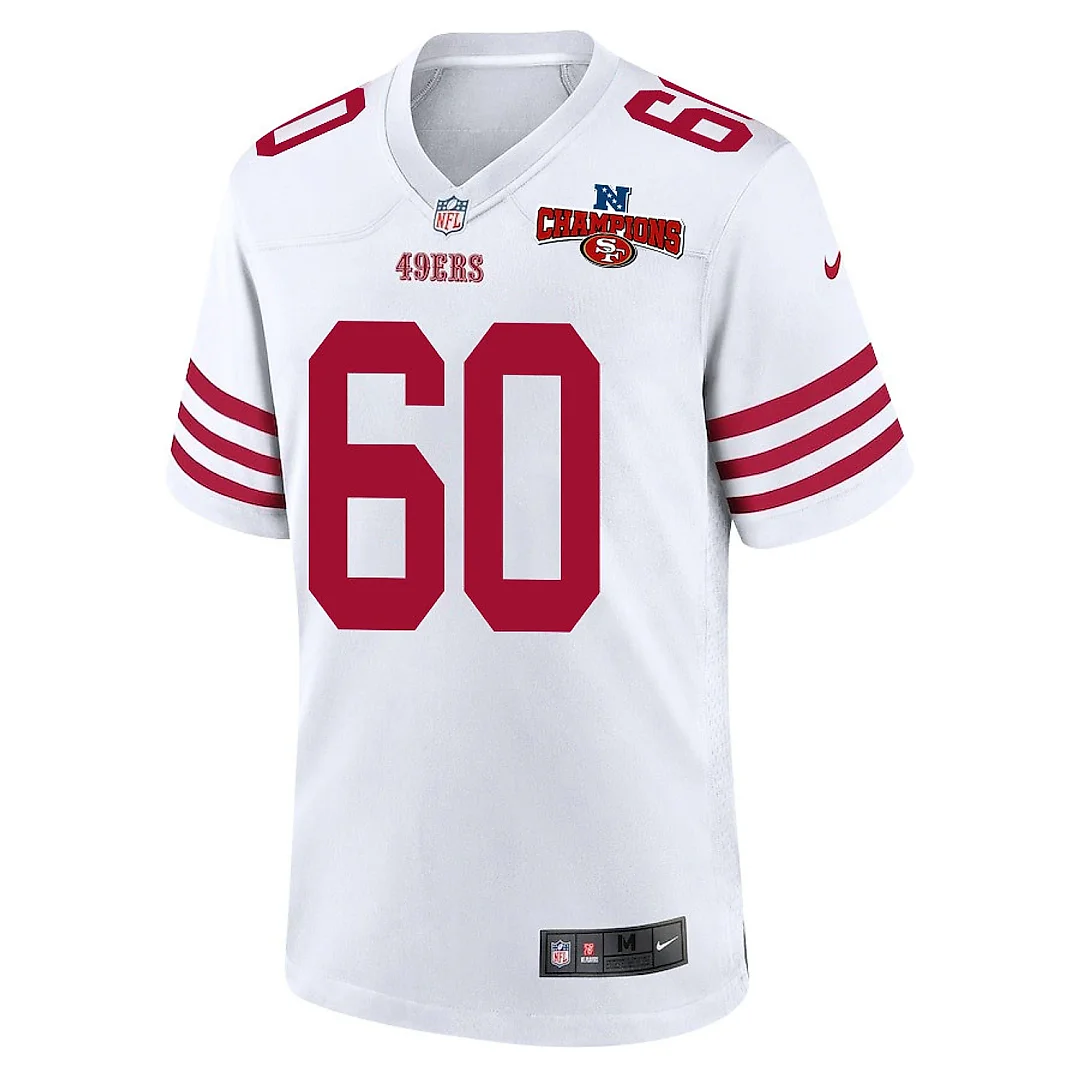 Zennovawear Ilm Manning 60 San Francisco 49ers NFC Champions Patch Game Men Jersey - White