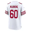 Zennovawear Ilm Manning 60 San Francisco 49ers NFC Champions Patch Game Men Jersey - White
