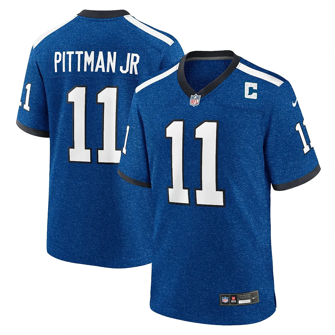 Zennovawear Indiana Nights Men's Indianapolis Colts Michael Pittman Jr. Blue Alternate Game Jersey