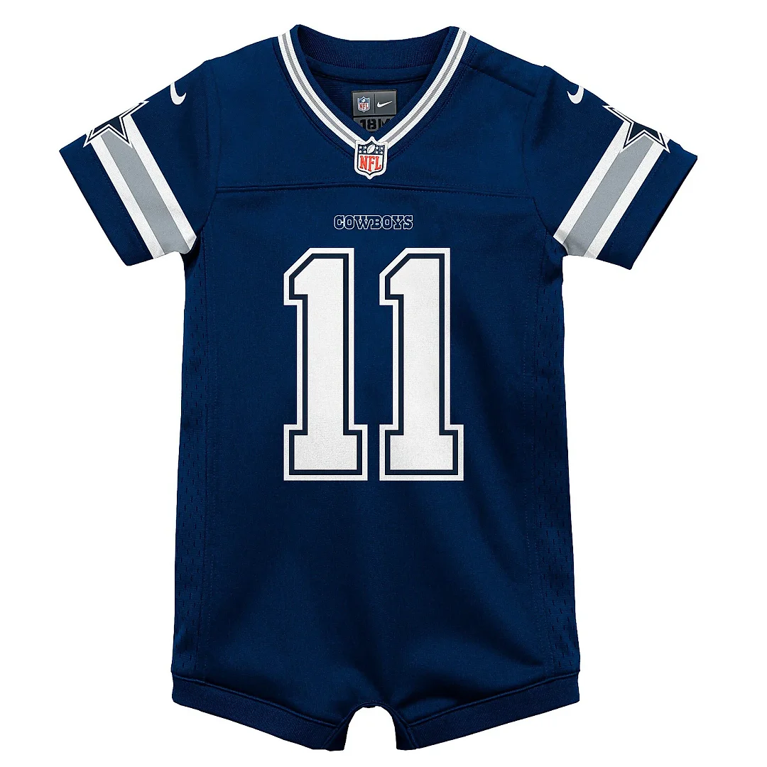 Zennovawear Infant Dallas Cowboys Micah Parsons Navy Game Romper Jersey