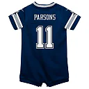 Zennovawear Infant Dallas Cowboys Micah Parsons Navy Game Romper Jersey