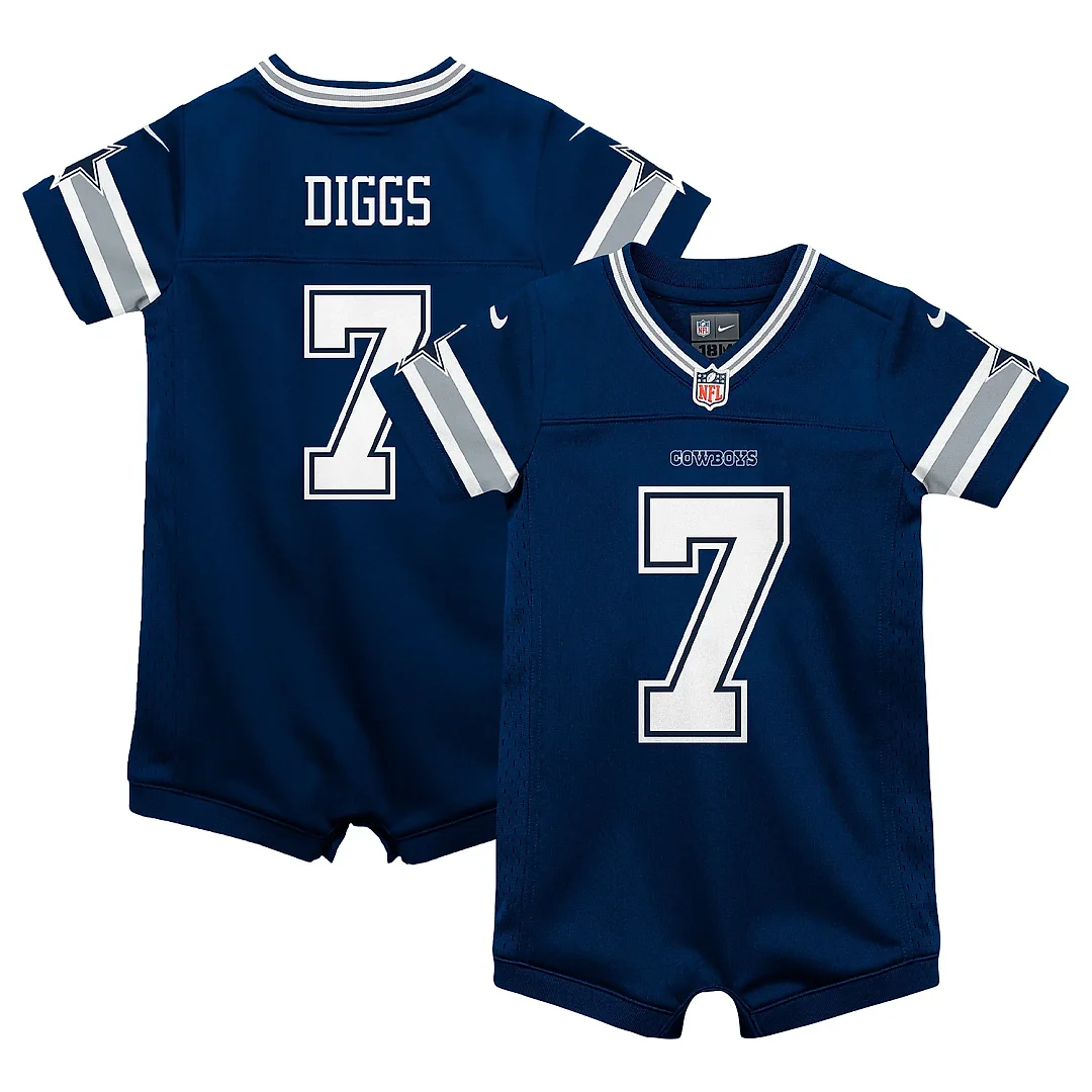 Zennovawear Infant Dallas Cowboys Trevon Diggs Navy Game Romper Jersey