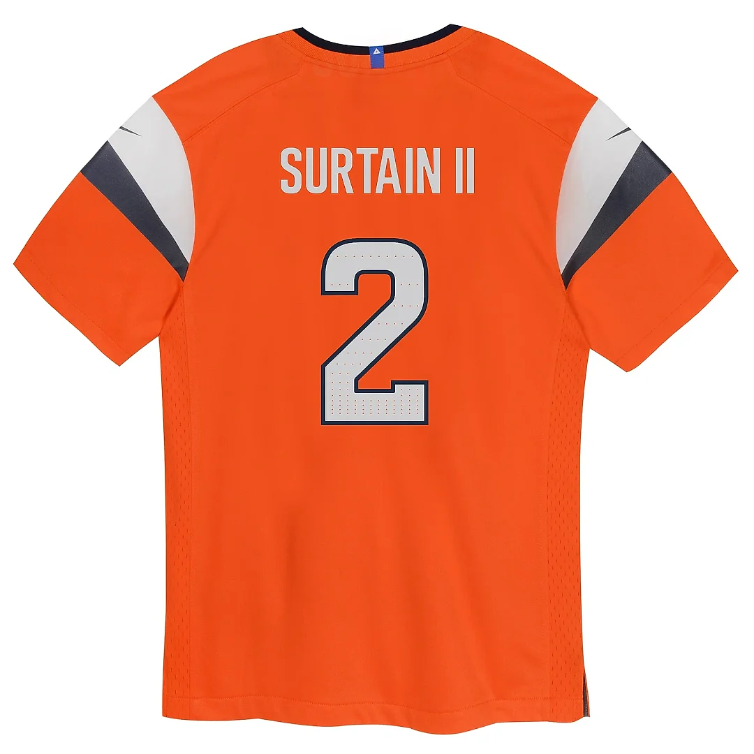 Zennovawear Infant Denver Broncos Patrick Surtain II Orange Mile High Collection Game Jersey