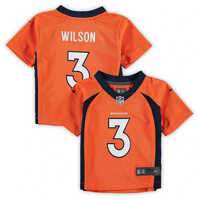 Zennovawear Infant Denver Broncos Russell Wilson Orange Game Jersey