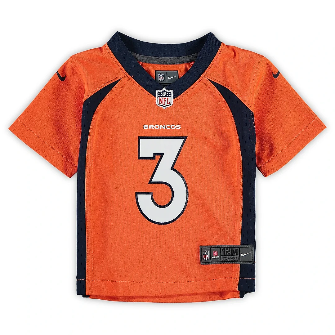 Zennovawear Infant Denver Broncos Russell Wilson Orange Game Jersey