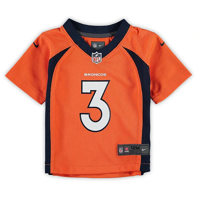 Zennovawear Infant Denver Broncos Russell Wilson Orange Game Jersey