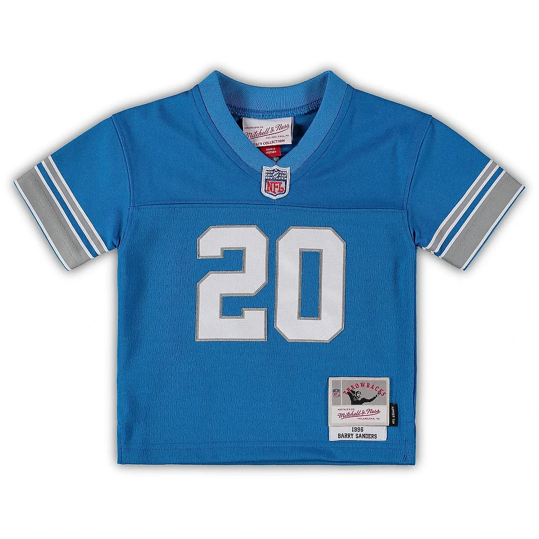 Zennovawear Infant Detroit Lions Barry Sanders Mitchell & Ness Blue 1996 Retired Legacy Jersey
